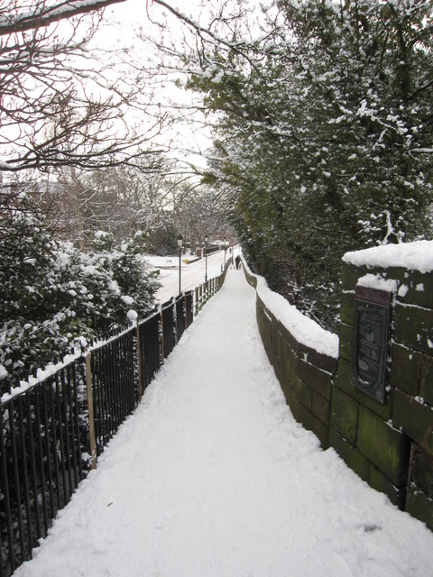 City walls in the snow