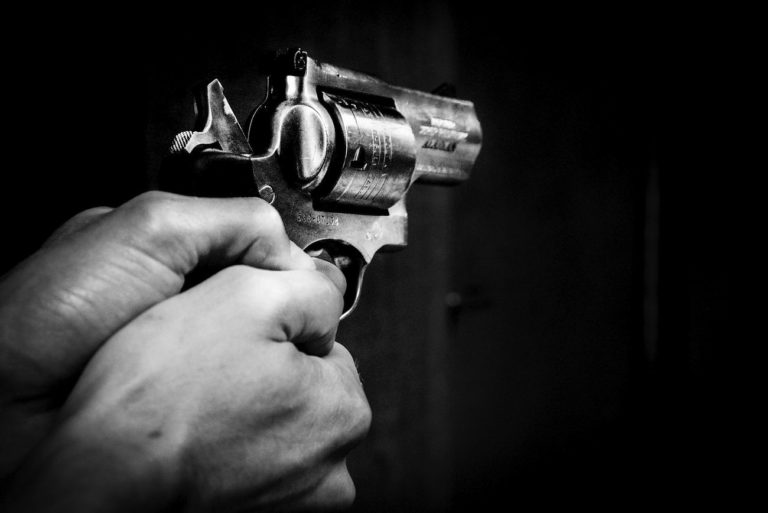 Free holding a gun image