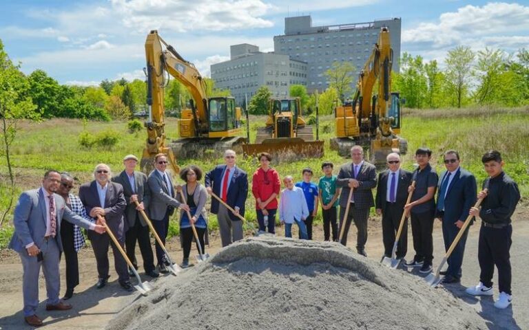 soccer and lacrosse field groundbreaking