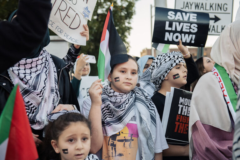 Rally for ceasefire in Gaza - October 27, 2023. Children