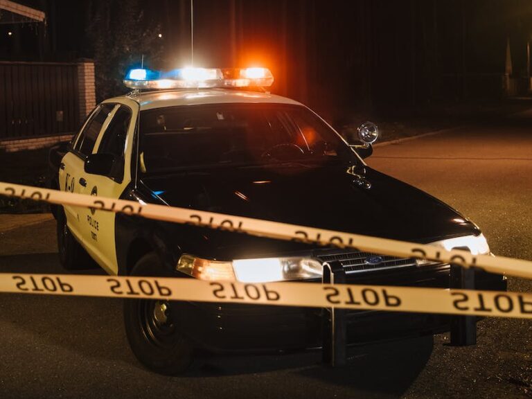 police car on the street