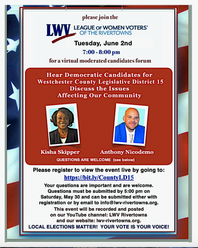 League of Women Voters Candidate Forum June 2