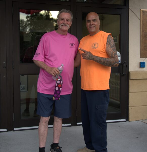 men standing outside