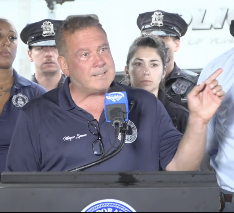 Mayor Mike Spano at press conferencde
